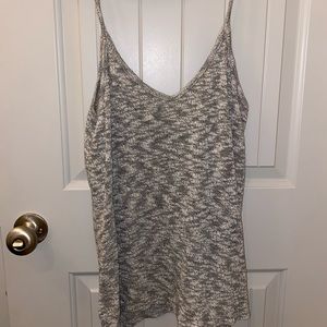 Grey and white tank top